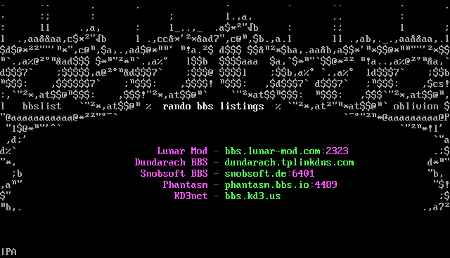Random BBS list